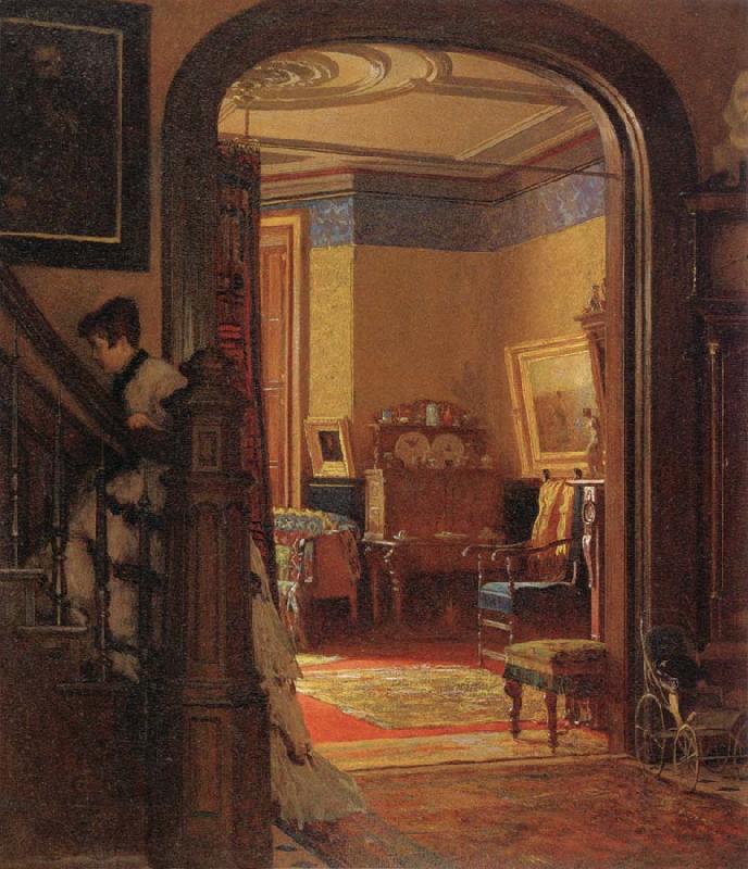 Eastman Johnson Not at Home oil painting picture